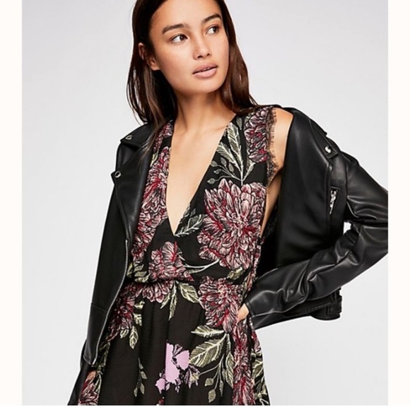 🌸 Free People Marnie Mini Dress - Size Small - Black Combo - Picture 7 of 7